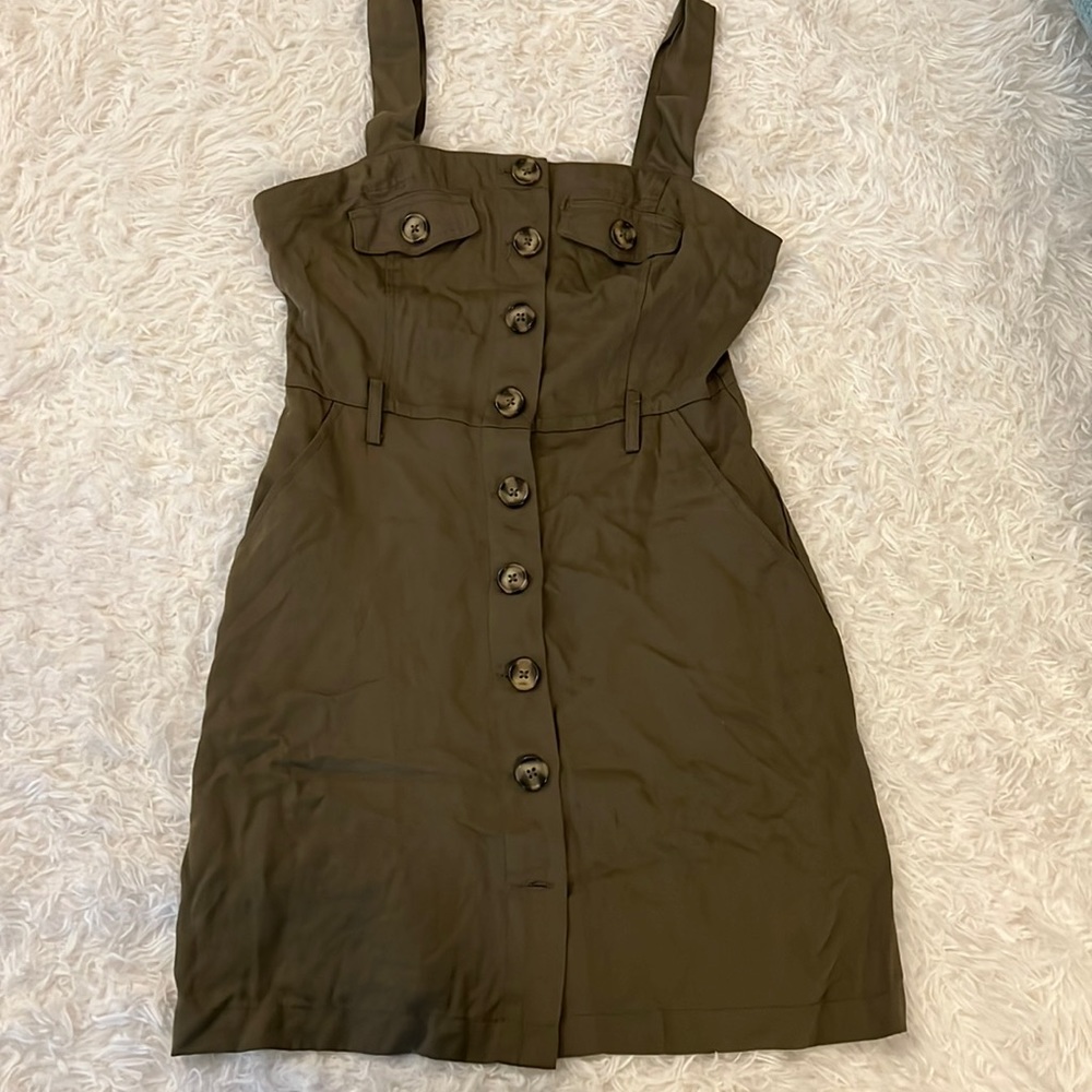 Green forever 21 overall dress in a size:Small